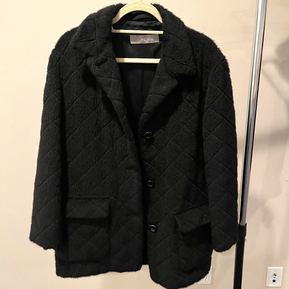 Black Quilted Agnona Jacket
